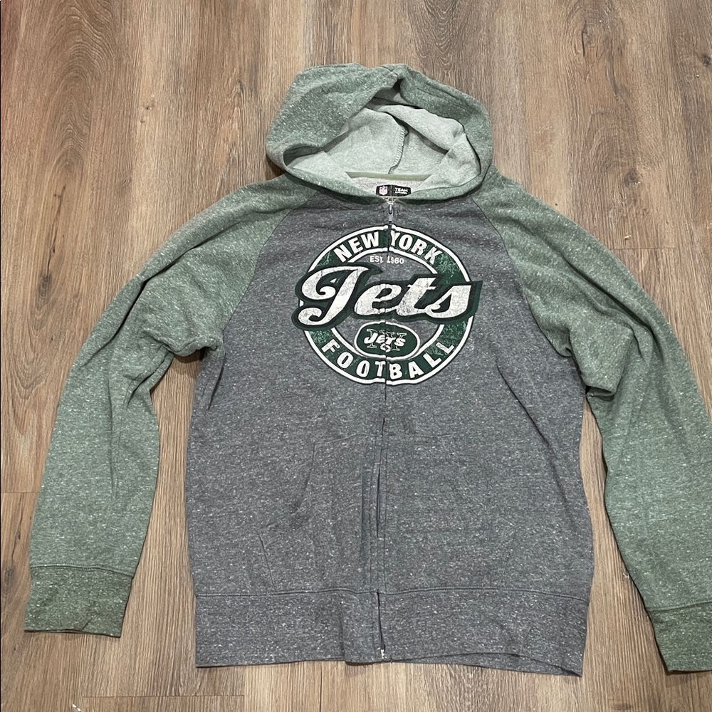 NY JETS Zip Up Hoodie Sweatshirt